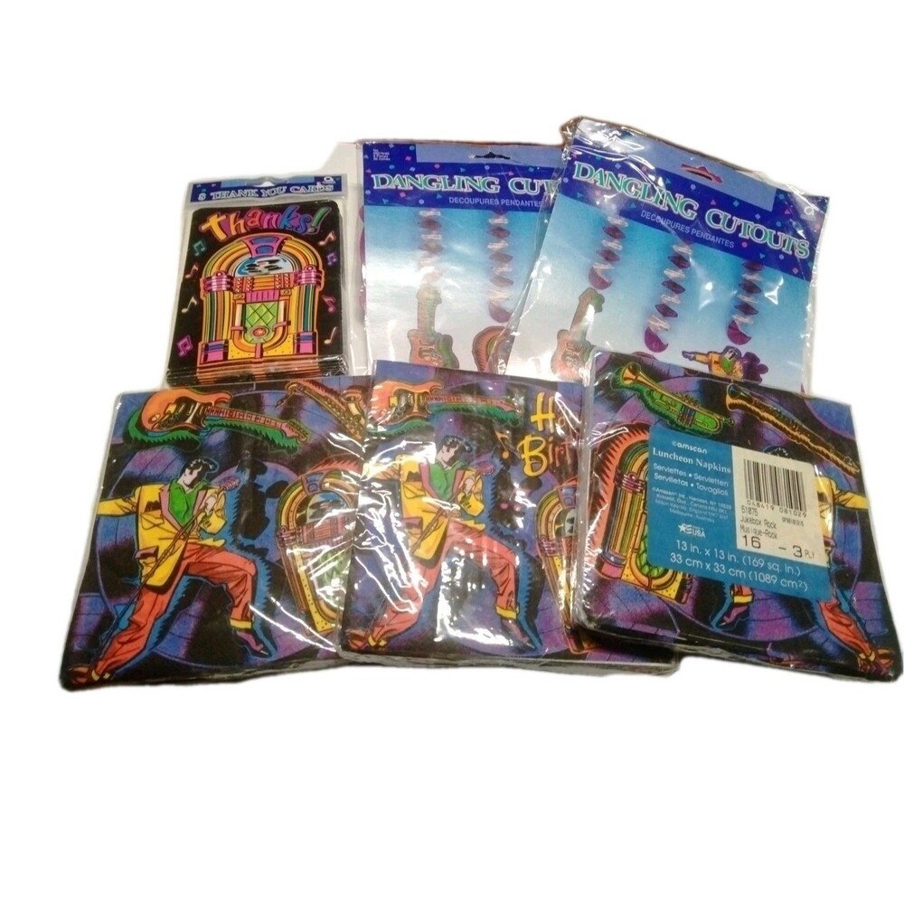 Rock N Roll Theme Birthday Party Supplies Bundle  -New!